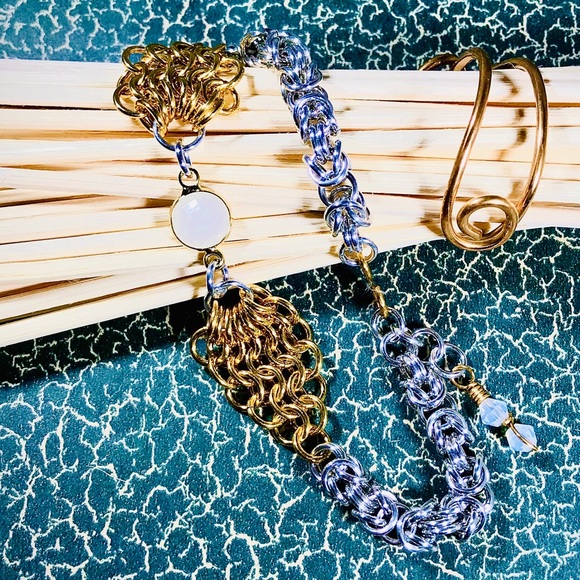 Artisan Opalite Crystal Focal Bracelet - Picture 3 of 6